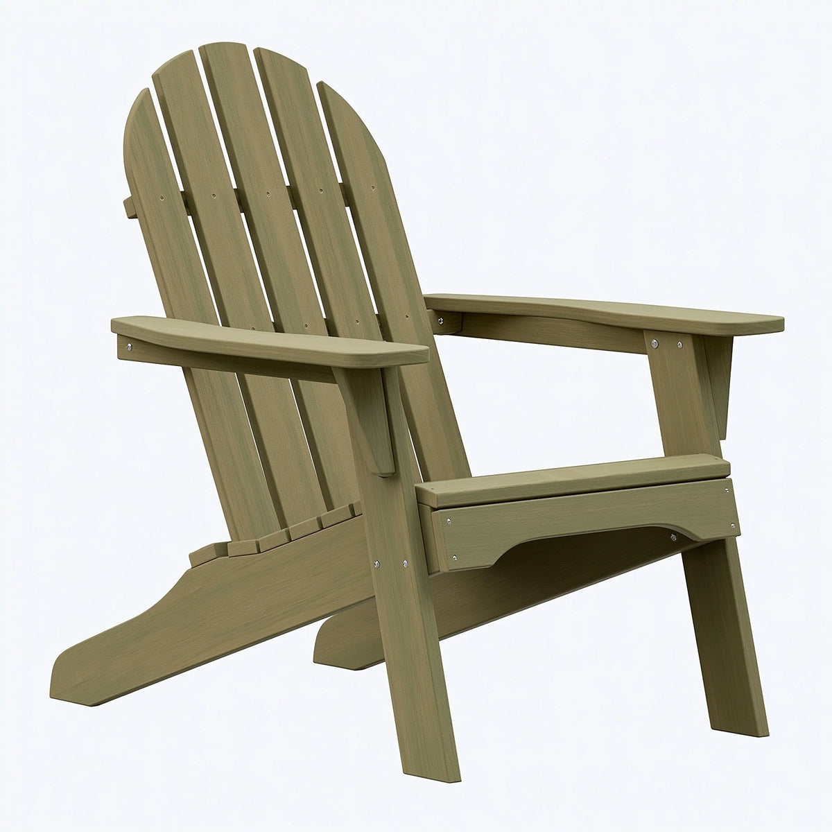Adirondack Gartenstuhl 98 x 78 x 92 cm aus Holz Olivgrün mit breiten Armlehnen