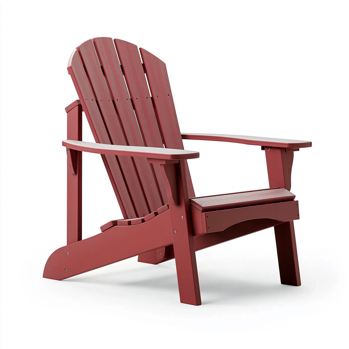 Adirondack Gartenstuhl 83 x 79 x 95 cm Kunststoff Rot mit breiten Armlehnen