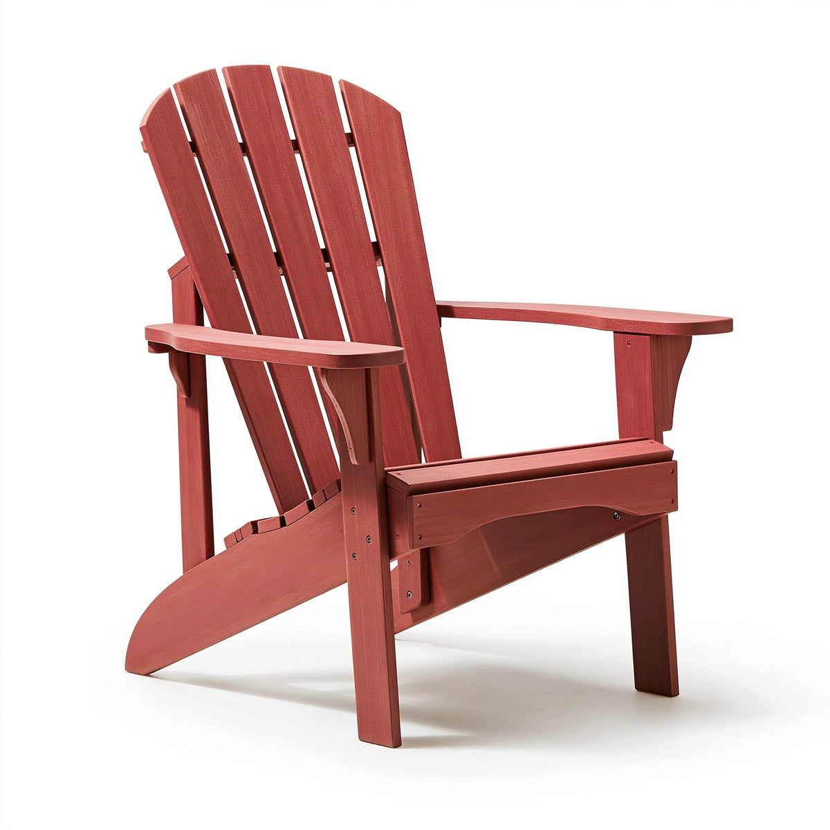 Adirondack Gartenstuhl 80 x 78 x 95 cm Kunststoff Rot mit breiten Armlehnen