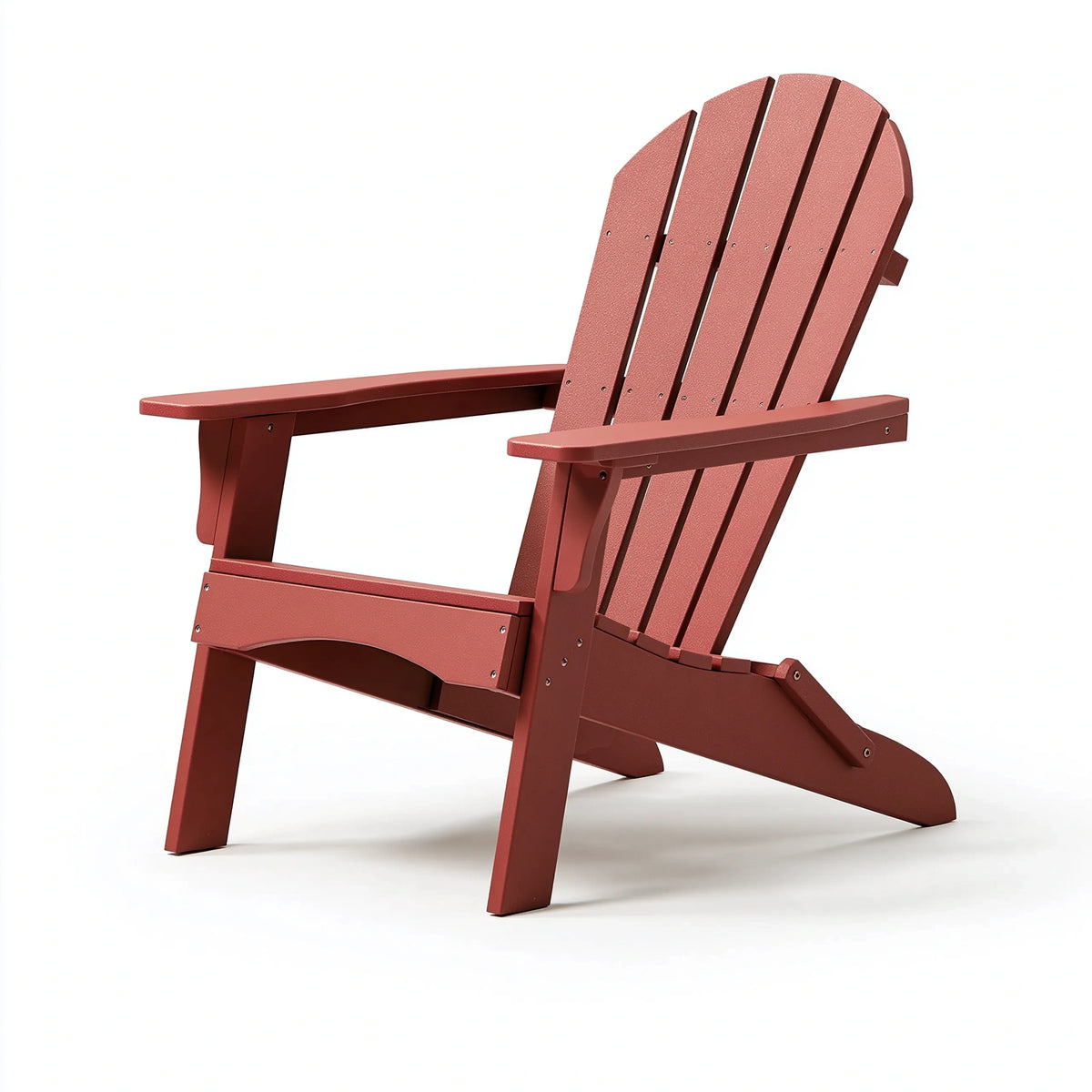 Adirondack Gartenstuhl 83 x 77 x 97 cm aus Kunststoff Rot mit breiten Armlehnen