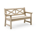Gartenbank 120 x 60 x 90 cm aus Holz in Natur mit Kreuzlehne